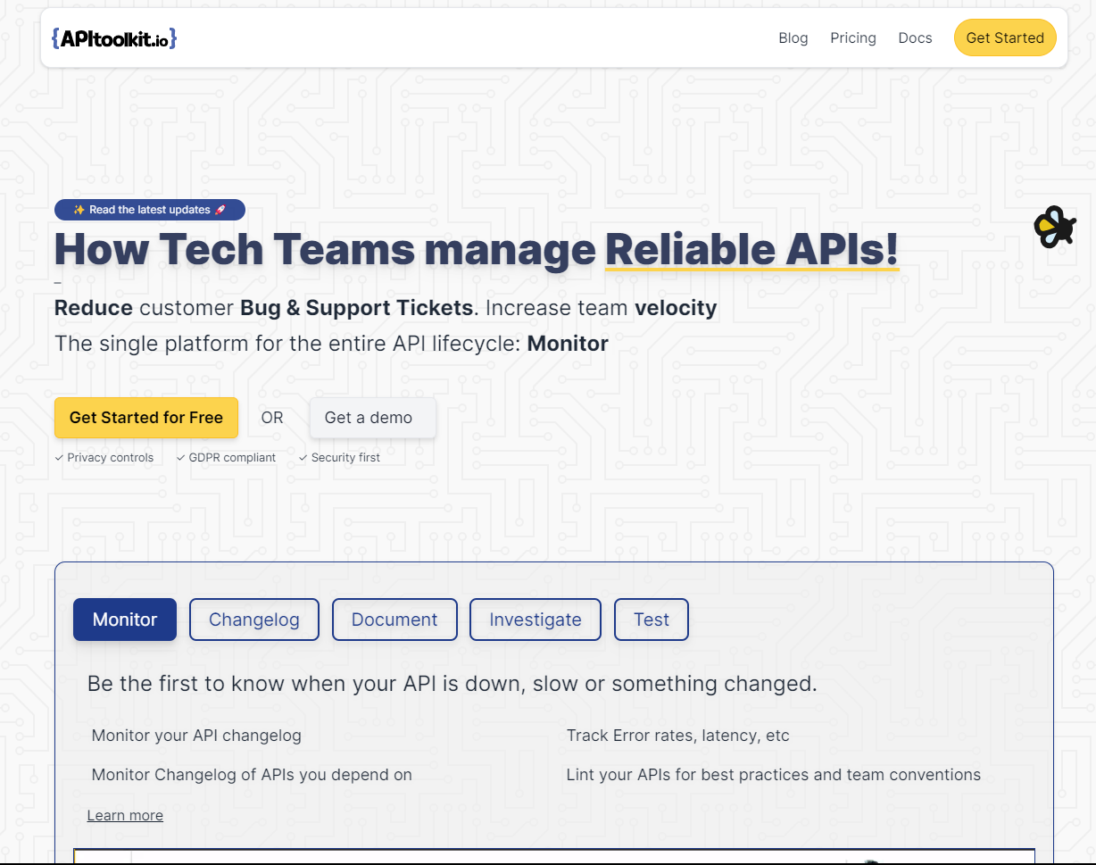 monoscope’s landing page