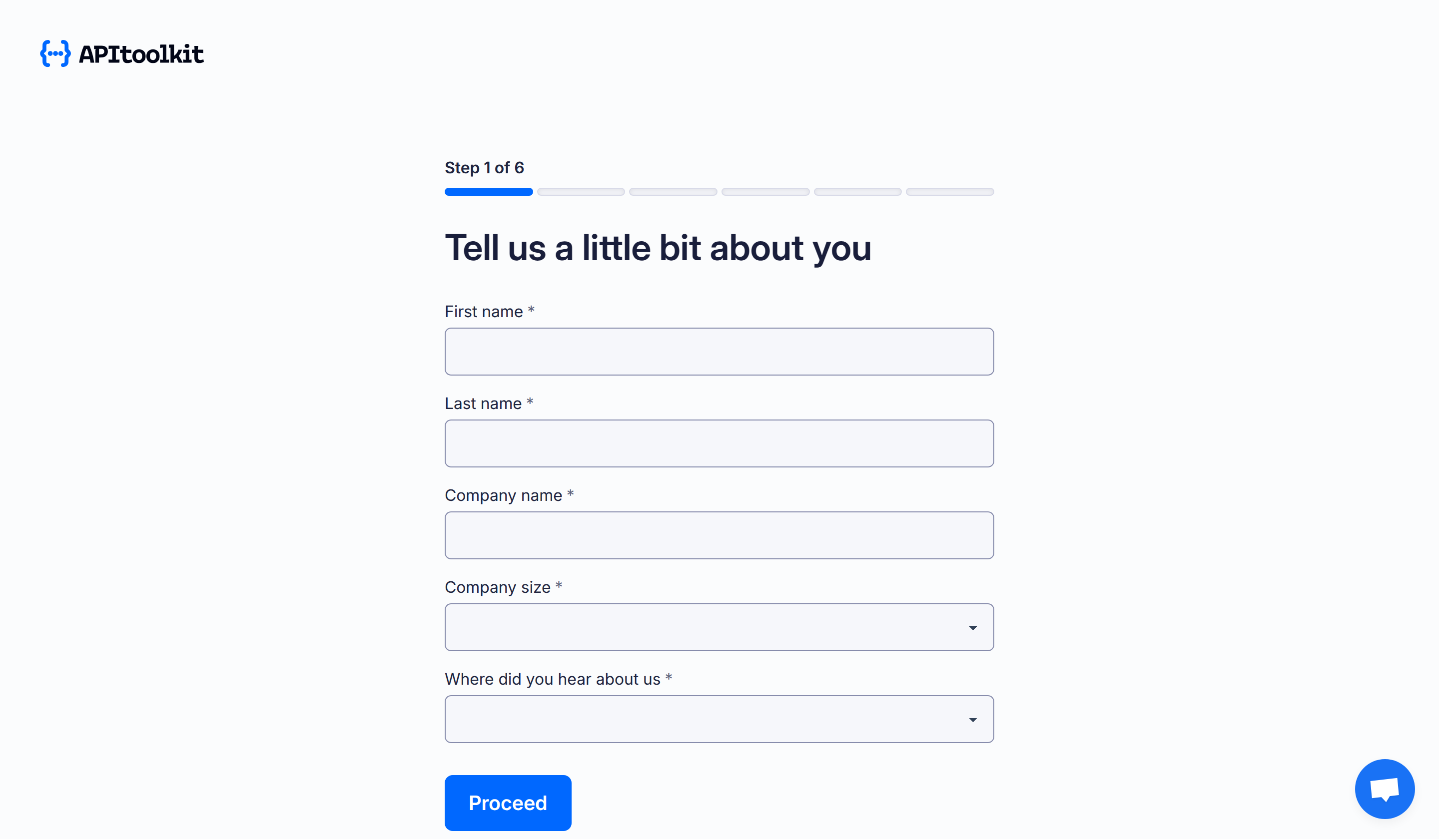 Screenshot of monoscope’s create new project page